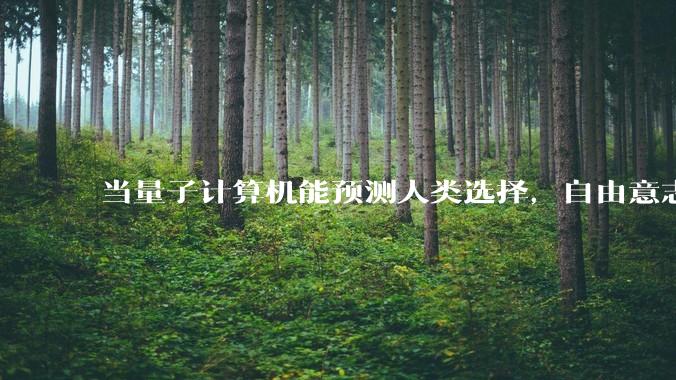 当量子计算机能预测人类选择，自由意志是否沦为算法的注脚？